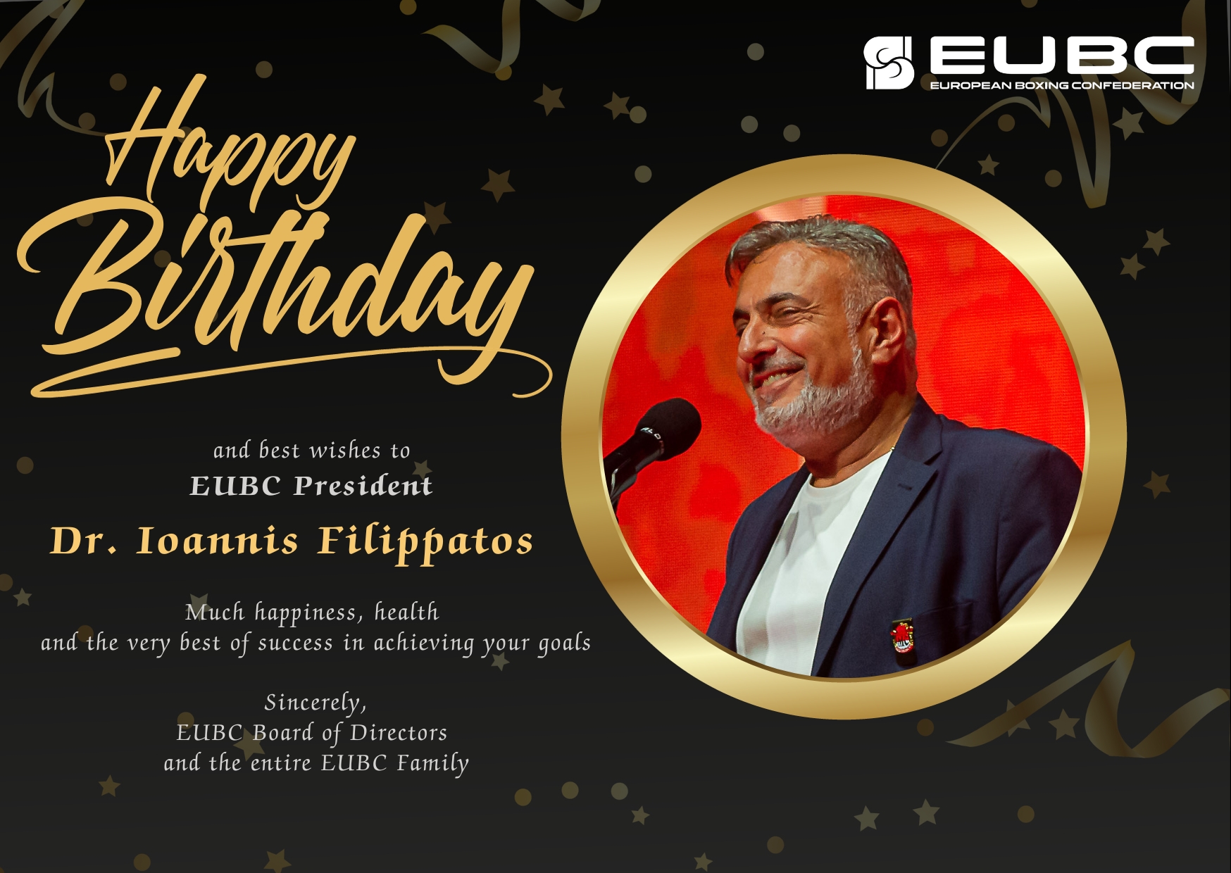Happy Birthday and best wishes toEUBC President Dr. Ioannis Filippatos!