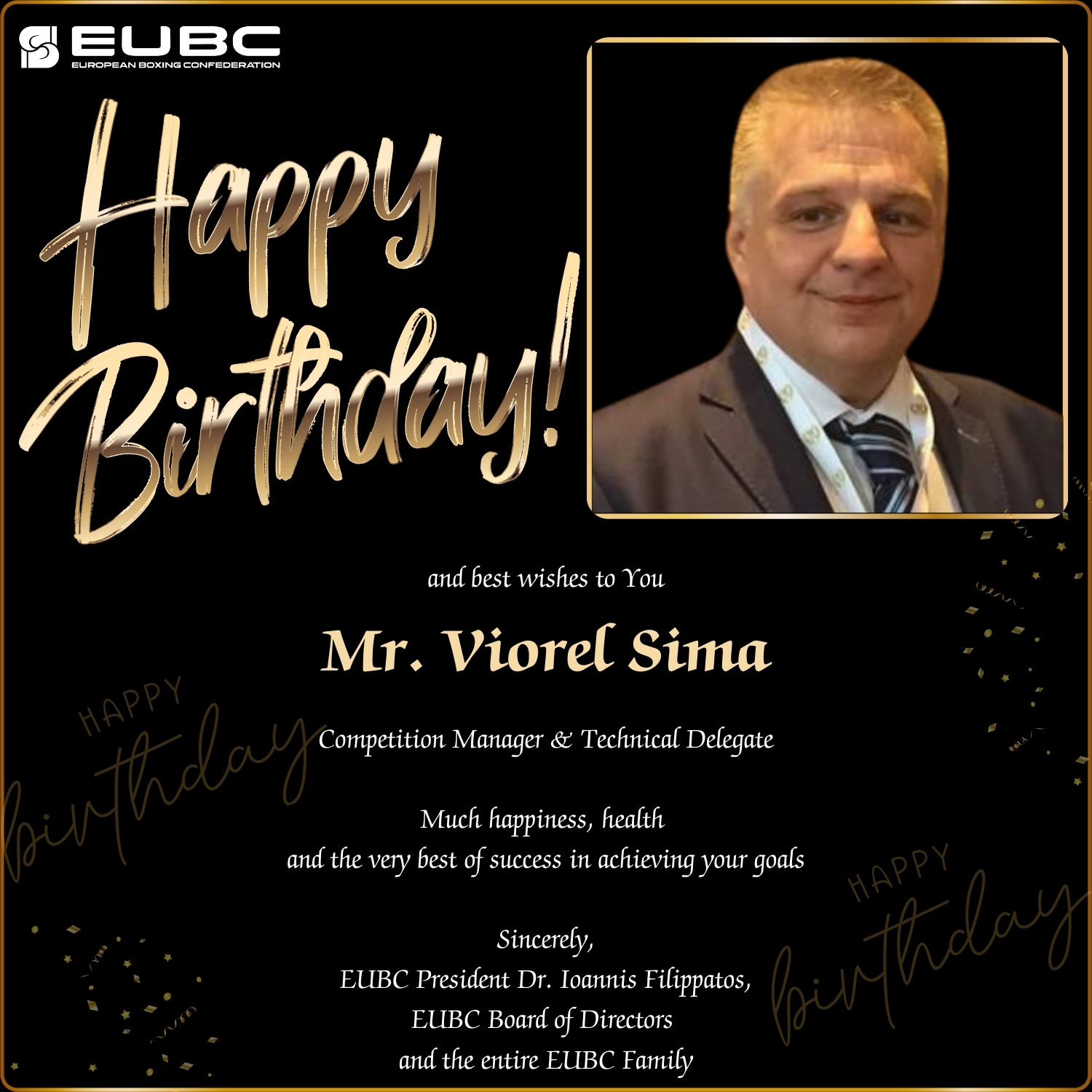 Happy Birthday and best wishes to Viorel Sima